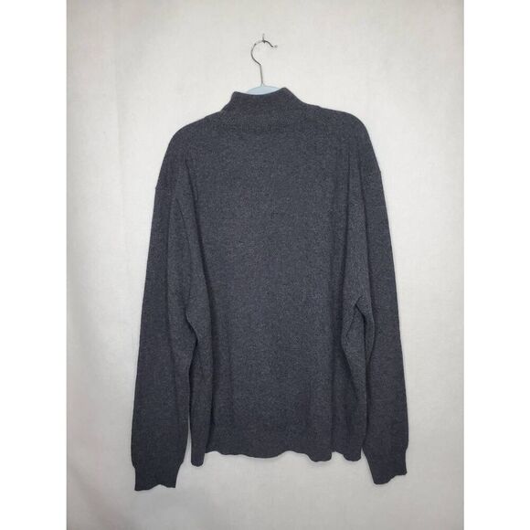 Club Room Estate 100% Cashmere Men's Quarter Zip Pullover Grey Sweater Old Money - Picture 5 of 8